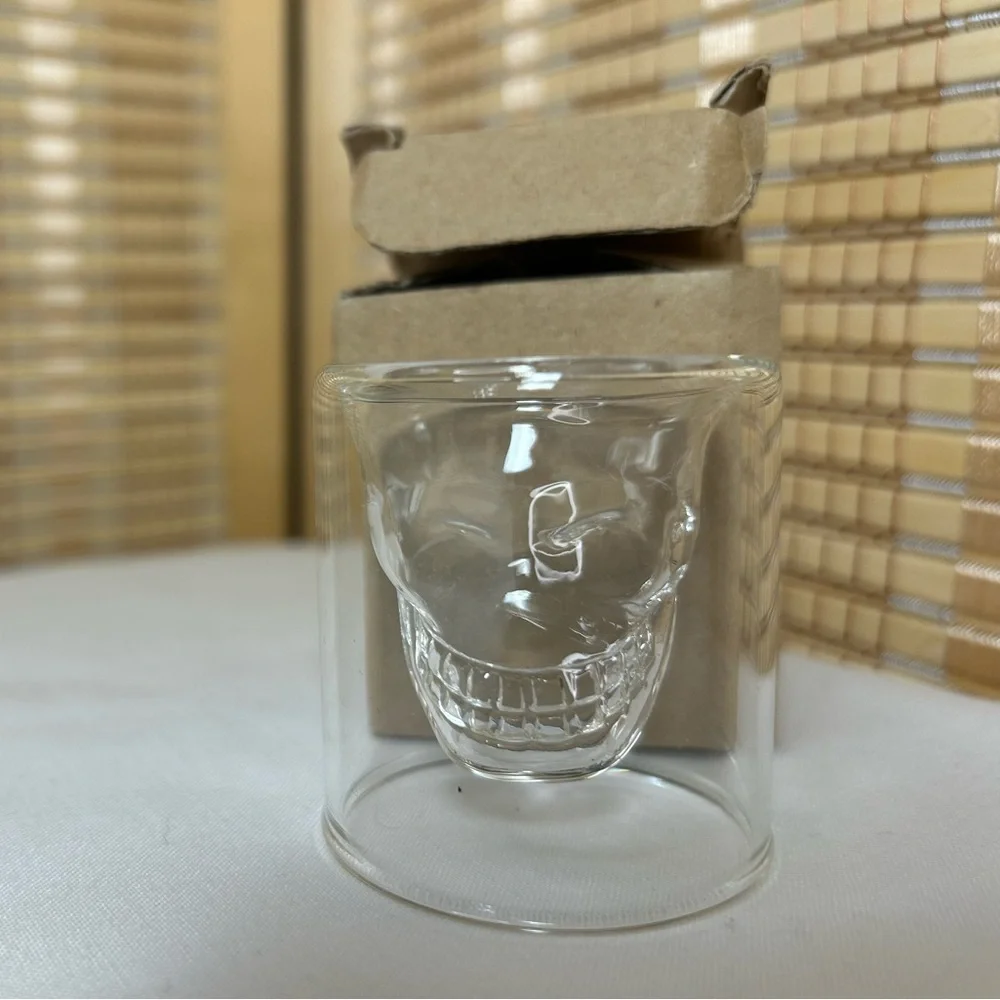 Clear Skull Shot Glass - New